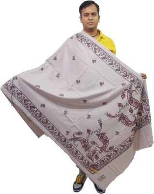 e mall Wool Embroidered Men Shawl(Grey)