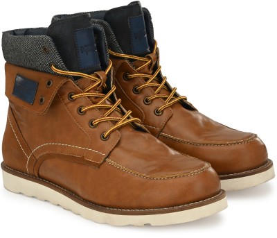 Muzzati Alfa Casual Outdoor Boots Boots For Men(Tan , 7)