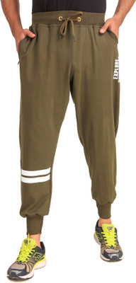 UZARUS Printed Men Green Track Pants