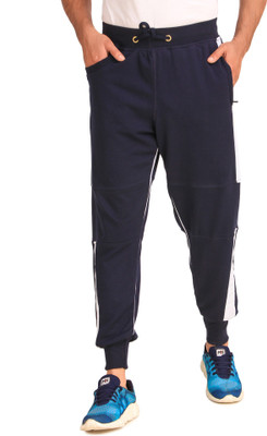 UZARUS Colorblock Men Blue Track Pants