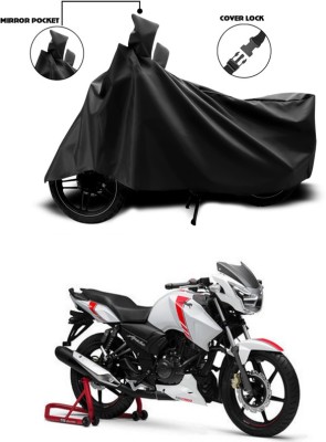 ANTHUB Waterproof Two Wheeler Cover for TVS(Apache RTR 160 4V, Black)