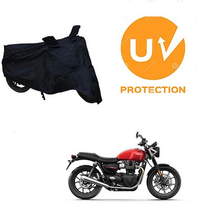 SANJU Waterproof Two Wheeler Cover for Triumph(Twin spark, Black)