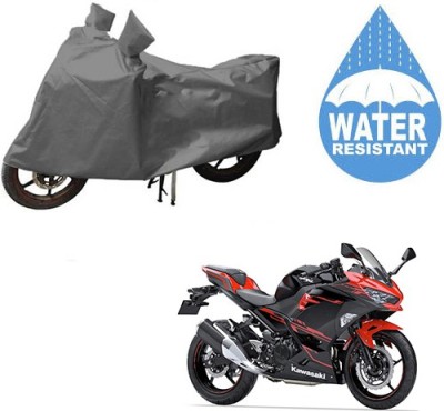 RPSENTTERPR Waterproof Two Wheeler Cover for Kawasaki(Ninja 250, Grey)