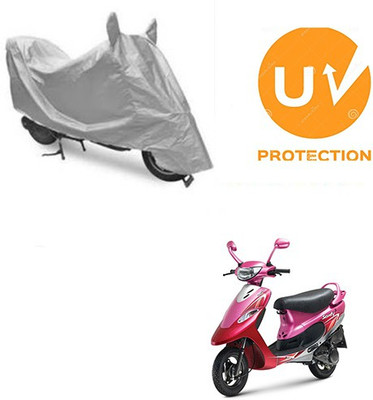 SANJU Waterproof Two Wheeler Cover for TVS(Scooty Pep+, Silver)