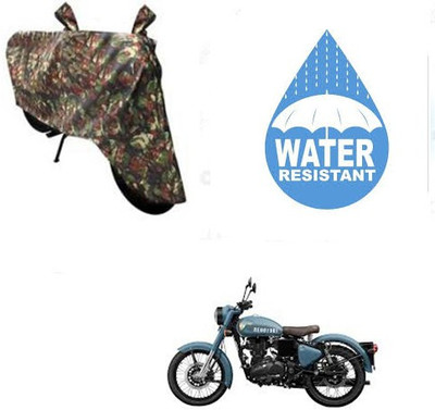 RPSENTTERPR Waterproof Two Wheeler Cover for Royal Enfield(Classic 350, Multicolor)