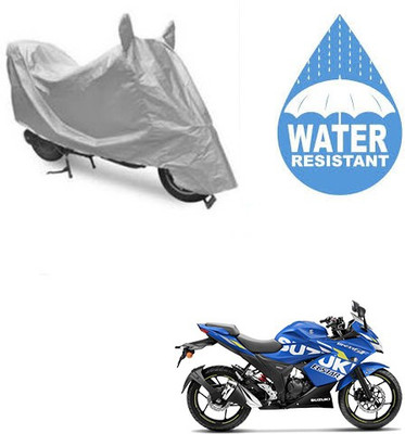 RPSENTTERPR Waterproof Two Wheeler Cover for Suzuki(Gixxer SF, Silver)