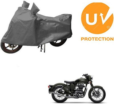 RPSENTTERPR Waterproof Two Wheeler Cover for Royal Enfield(Battle, Grey)