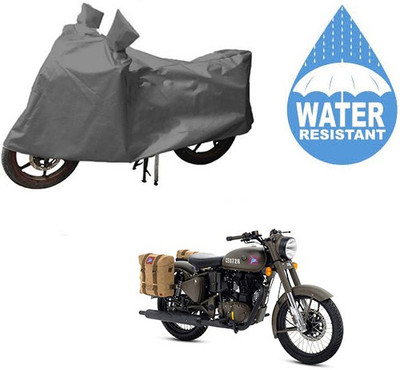 RPSENTTERPR Waterproof Two Wheeler Cover for Royal Enfield(Classic 500, Grey)
