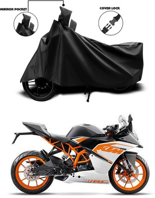 SEBONGO Waterproof Two Wheeler Cover for KTM(RC 200, Black)