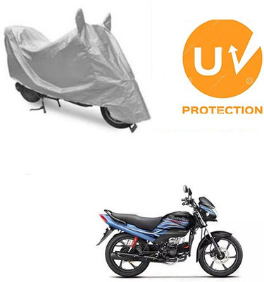 MOTOWORLD Waterproof Two Wheeler Cover for Hero(Passion Plus, Grey)