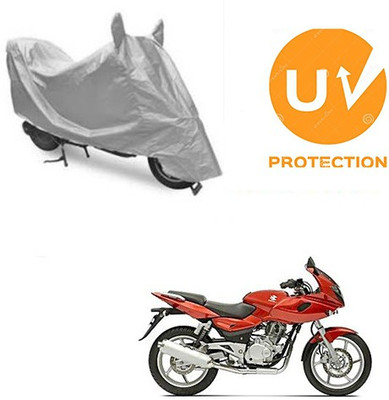 SANJU Waterproof Two Wheeler Cover for Bajaj(Pulsar 220 DTS-i, Silver)