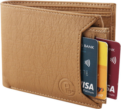 Felice Men Beige Artificial Leather Wallet(6 Card Slots)