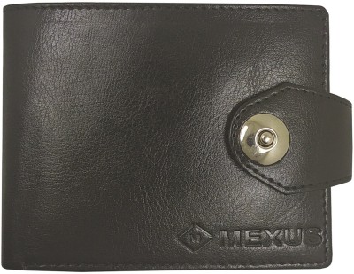 MEXUS Men Casual Black Artificial Leather Wallet(6 Card Slots)