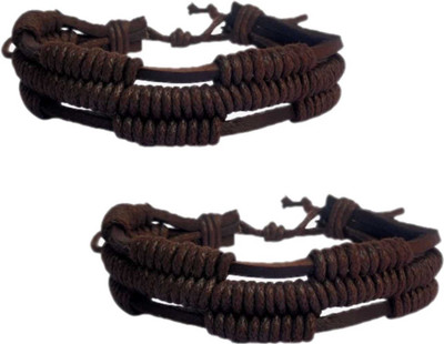 DEE GEE Fashionable Wrist Band For Boys & Girls Boys & Girls(Brown, Pack of 2)