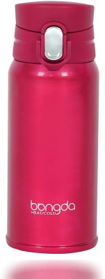 Frabble8 Triple Wall Insulated Stainless Steel Travel Coffee Tea Mug || Hot and Cold 390 ml Flask(Pack of 1, Pink, Steel)