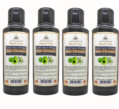 Khadi Pure Herbal Amla & Bhringraj Cleanser (Pack of 4)(840 ml)