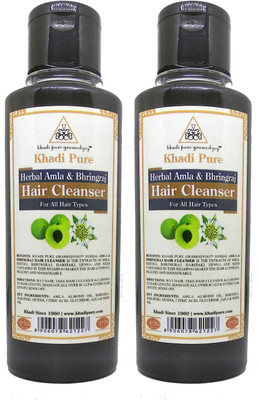 Khadi Pure Herbal Amla & Bhringraj Cleanser (Pack of 2)(420 ml)