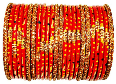 Anshi Creations Lac Bangle Set(Pack of 24)