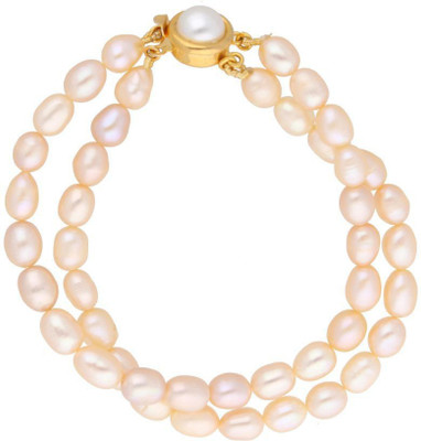 Sri Jagdamba Pearls Alloy Pearl Gold-plated Bracelet