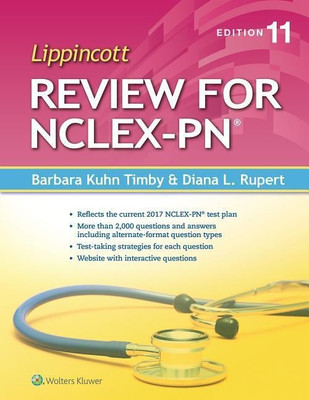 Lippincott Review for NCLEX-PN(English, Paperback, Timby Barbara K. RN, BC, BSN, MA)
