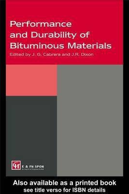 Performance and Durability of Bituminous Materials(English, Electronic book text, Cabrera J G)