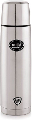 cello Easy Style Stainless Steel Insulated Flask, 1000 ml, Silver 1000 ml Flask(Pack of 1, Silver, Steel)