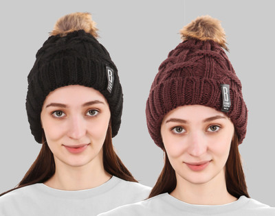 Trendy World Beanie Cap(Pack of 2)