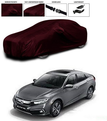 ANTHUB Car Cover For Honda Civic (With Mirror Pockets)(Maroon)