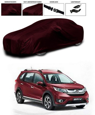 SEBONGO Car Cover For Honda Brio (With Mirror Pockets)(Maroon)