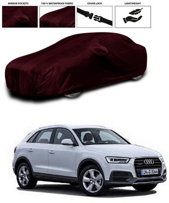 SEBONGO Car Cover For Audi Q3 (With Mirror Pockets)(Maroon)