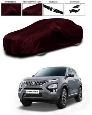 ANTHUB Car Cover For Tata Harrier (With Mirror Pockets)(Maroon)
