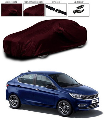 ANTHUB Car Cover For Tata Tigor (With Mirror Pockets)(Maroon)
