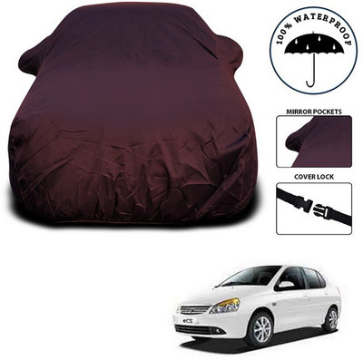 ANTHUB Car Cover For Tata Indigo eCS (With Mirror Pockets)(Maroon)