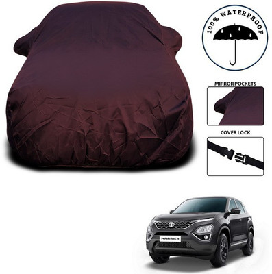 ANTHUB Car Cover For Tata Harrier (With Mirror Pockets)(Maroon)