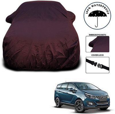 ANTHUB Car Cover For Mahindra Marazzo (With Mirror Pockets)(Maroon)