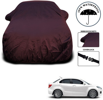 ANTHUB Car Cover For Maruti Suzuki Dzire (With Mirror Pockets)(Maroon)