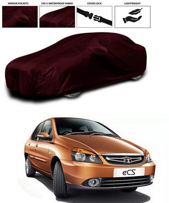 ANTHUB Car Cover For Tata Indigo CS (With Mirror Pockets)(Maroon)