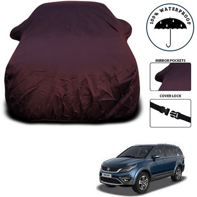 ANTHUB Car Cover For Tata Hexa (With Mirror Pockets)(Maroon)