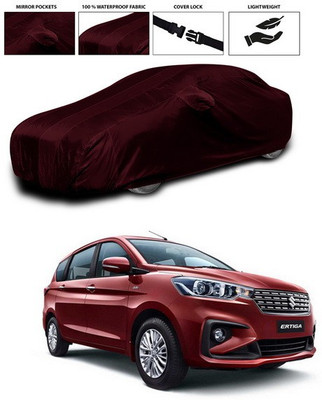 SEBONGO Car Cover For Maruti Suzuki Ertiga (With Mirror Pockets)(Maroon)