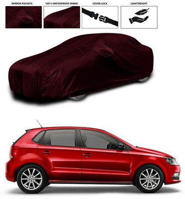 SEBONGO Car Cover For Volkswagen Polo GT (With Mirror Pockets)(Maroon)
