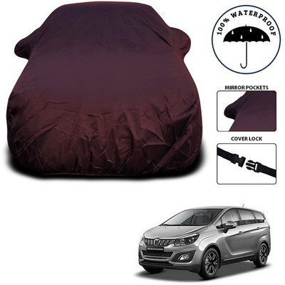ANTHUB Car Cover For Mahindra Marazzo (With Mirror Pockets)(Maroon)