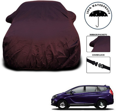 ANTHUB Car Cover For Mahindra Marazzo (With Mirror Pockets)(Maroon)