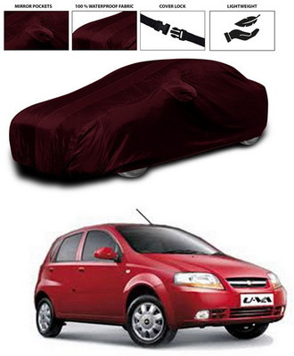 SEBONGO Car Cover For Chevrolet UVA (With Mirror Pockets)(Maroon)