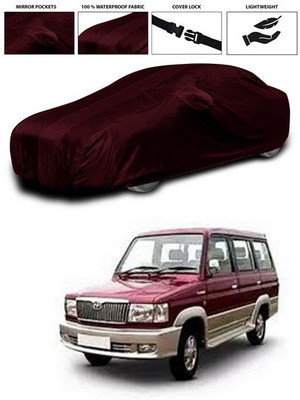 ANTHUB Car Cover For Toyota Qualis (With Mirror Pockets)(Maroon)