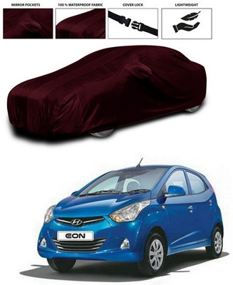 ANTHUB Car Cover For Hyundai Eon (With Mirror Pockets)(Maroon)