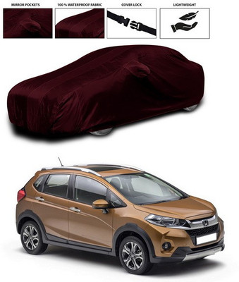 ANTHUB Car Cover For Honda WR-V (With Mirror Pockets)(Maroon)