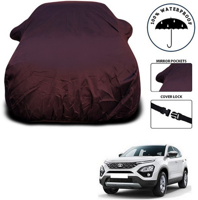 SEBONGO Car Cover For Tata Harrier (With Mirror Pockets)(Maroon)