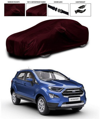 ANTHUB Car Cover For Ford Ecosport (With Mirror Pockets)(Maroon)