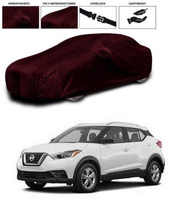 SEBONGO Car Cover For Nissan Kicks (With Mirror Pockets)(Maroon)