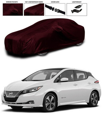 ANTHUB Car Cover For Nissan Leaf EV (With Mirror Pockets)(Maroon)